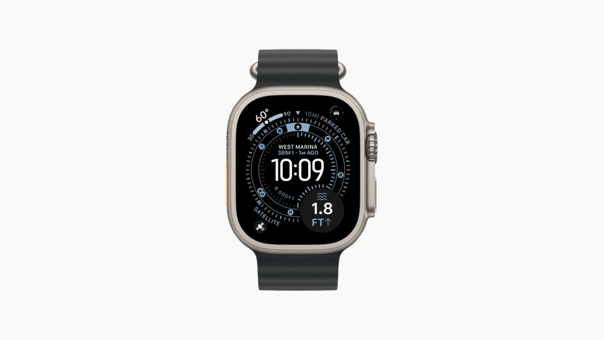 APPLE WATCH ULTRA 3 GPS + CELLULAR, 49MM NATURAL TITANIUM CASE WITH BLACK OCEAN BAND - Image 2